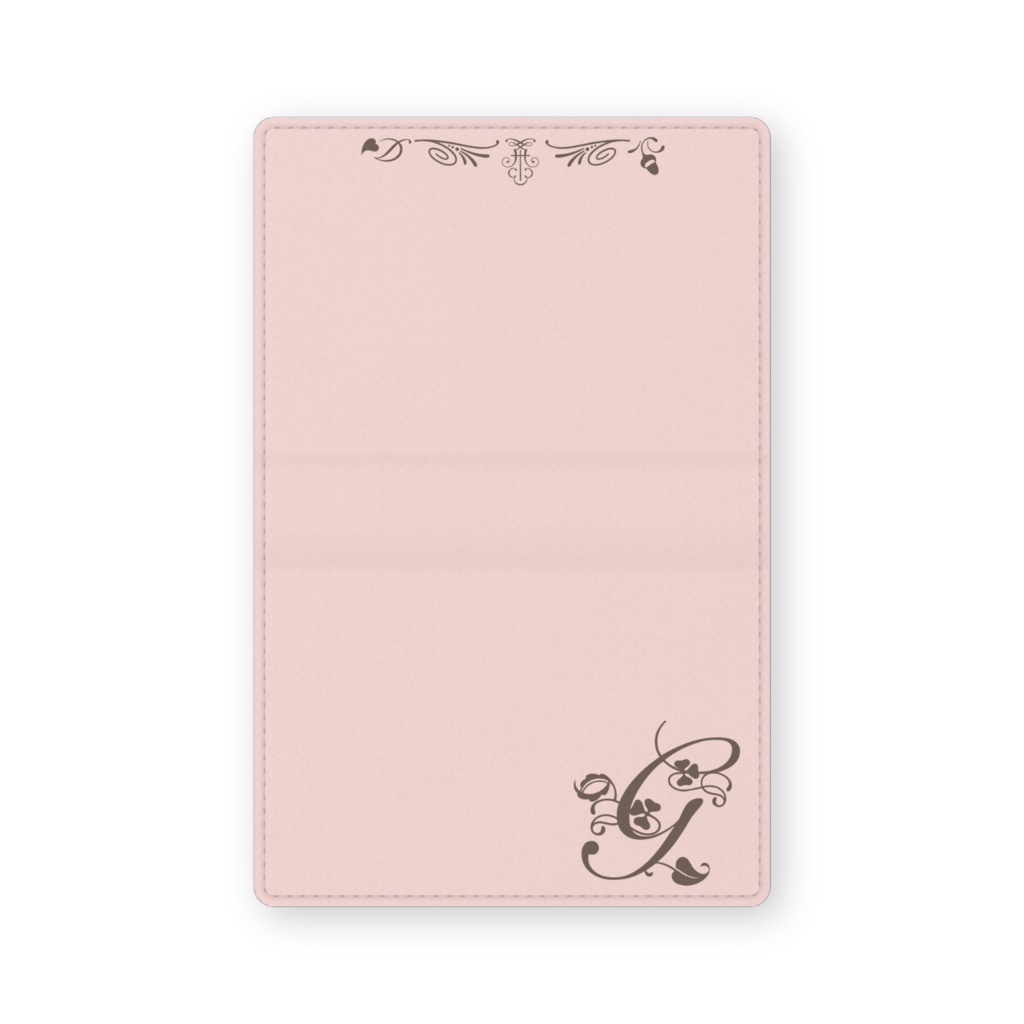 0135　アルファベット　イニシャル　G　ピンク　7　カードケース　名刺ケース