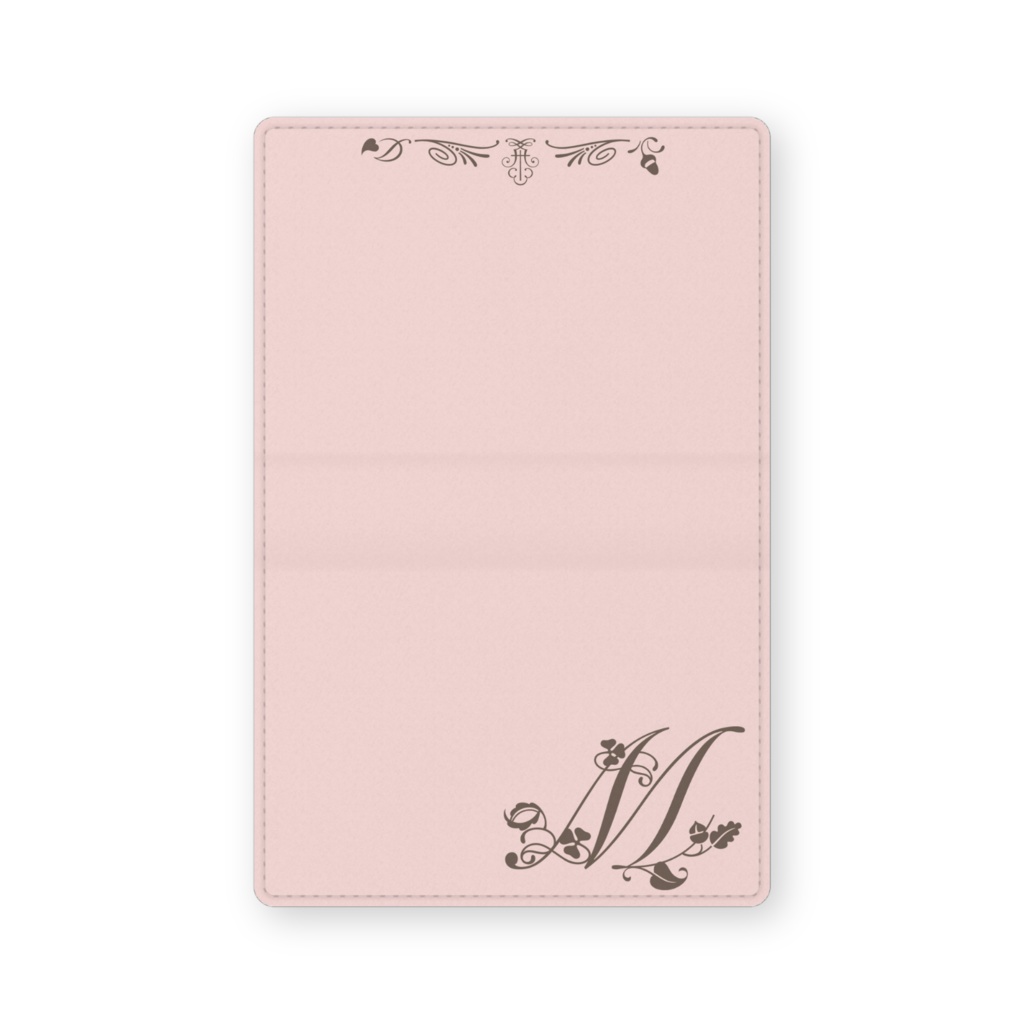 0141　アルファベット　イニシャル　M　ピンク　13　カードケース　名刺ケース