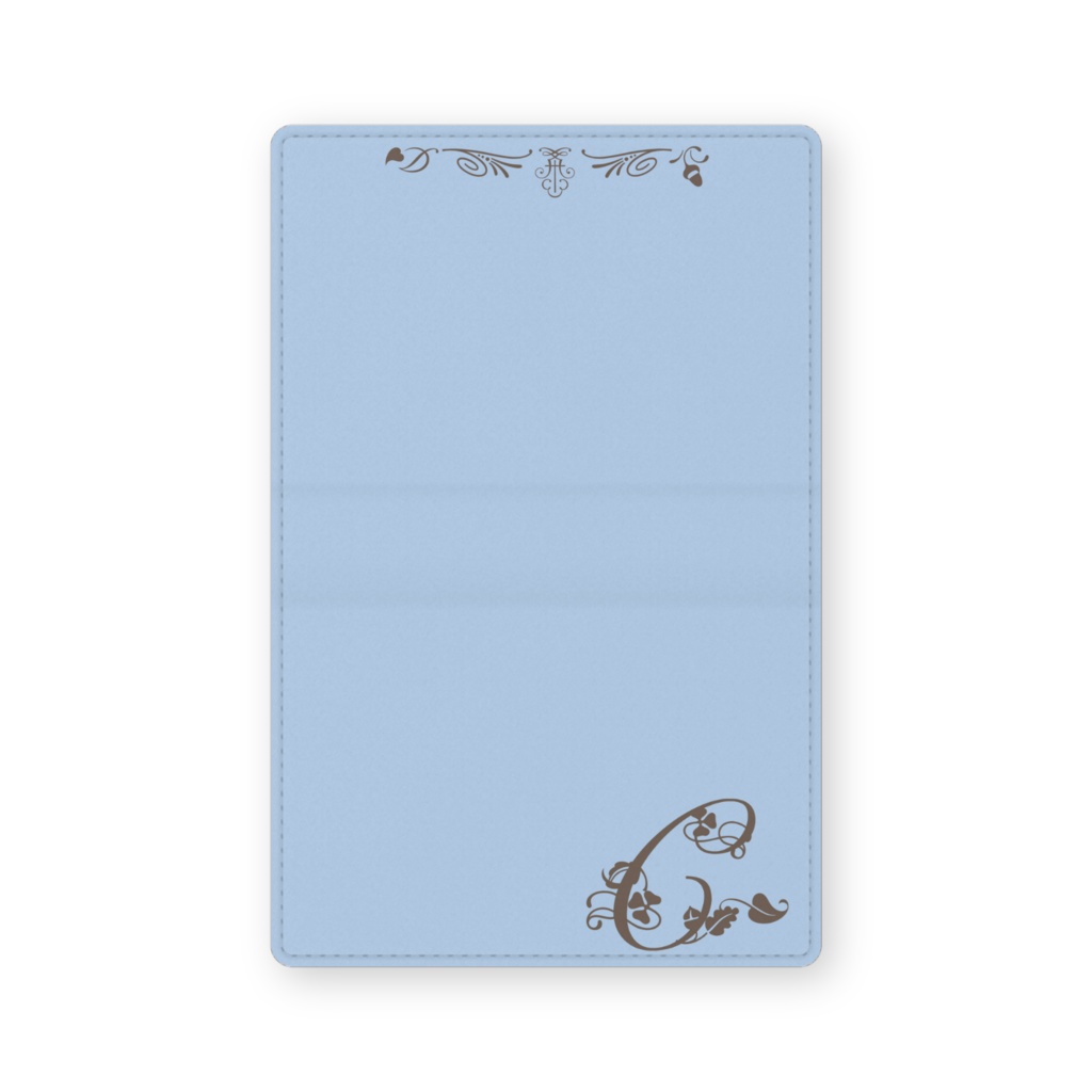 0156　アルファベット　イニシャル　C　ブルー　3　カードケース　名刺ケース