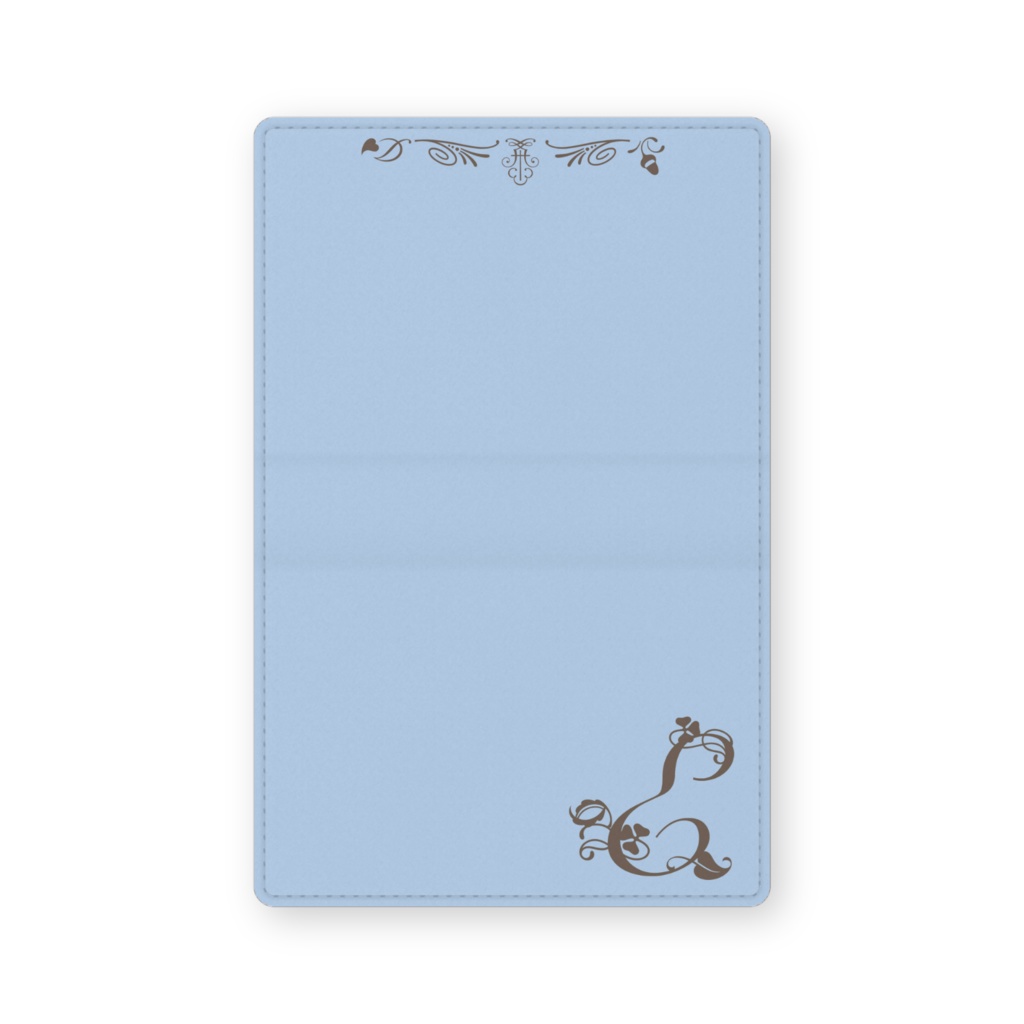 0158　アルファベット　イニシャル　E　ブルー　5　カードケース　名刺ケース