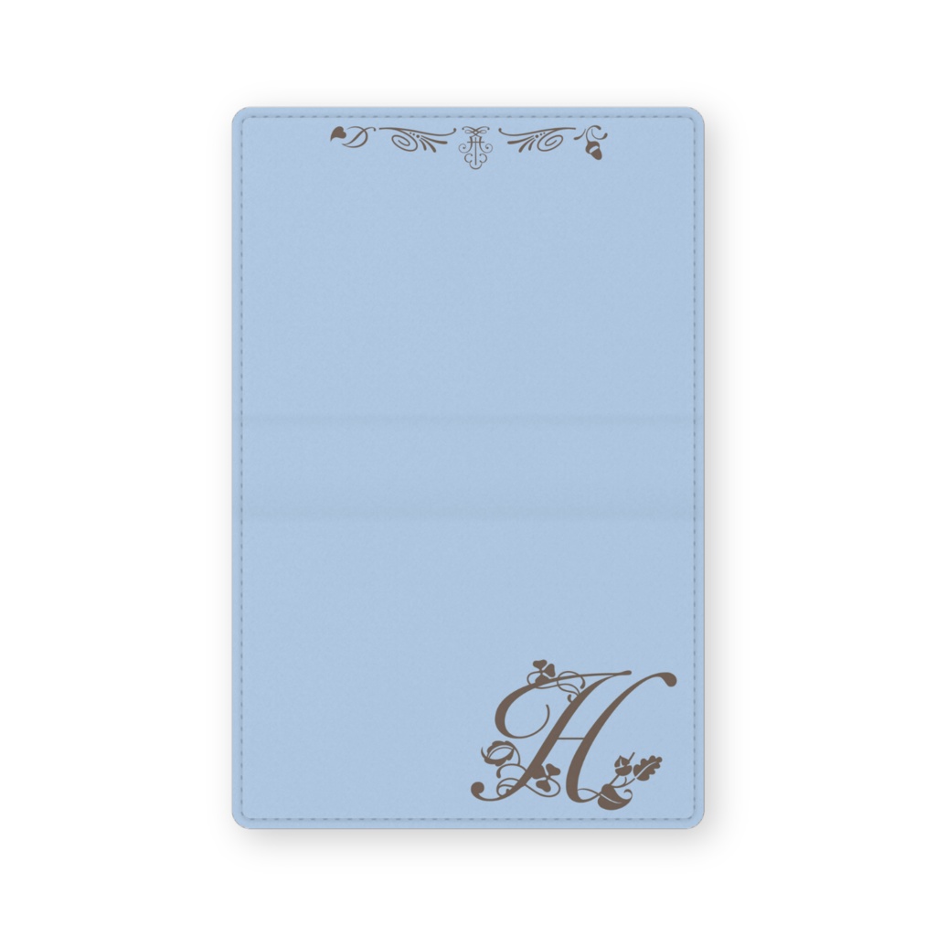 0161　アルファベット　イニシャル　H　ブルー　8　カードケース　名刺ケース