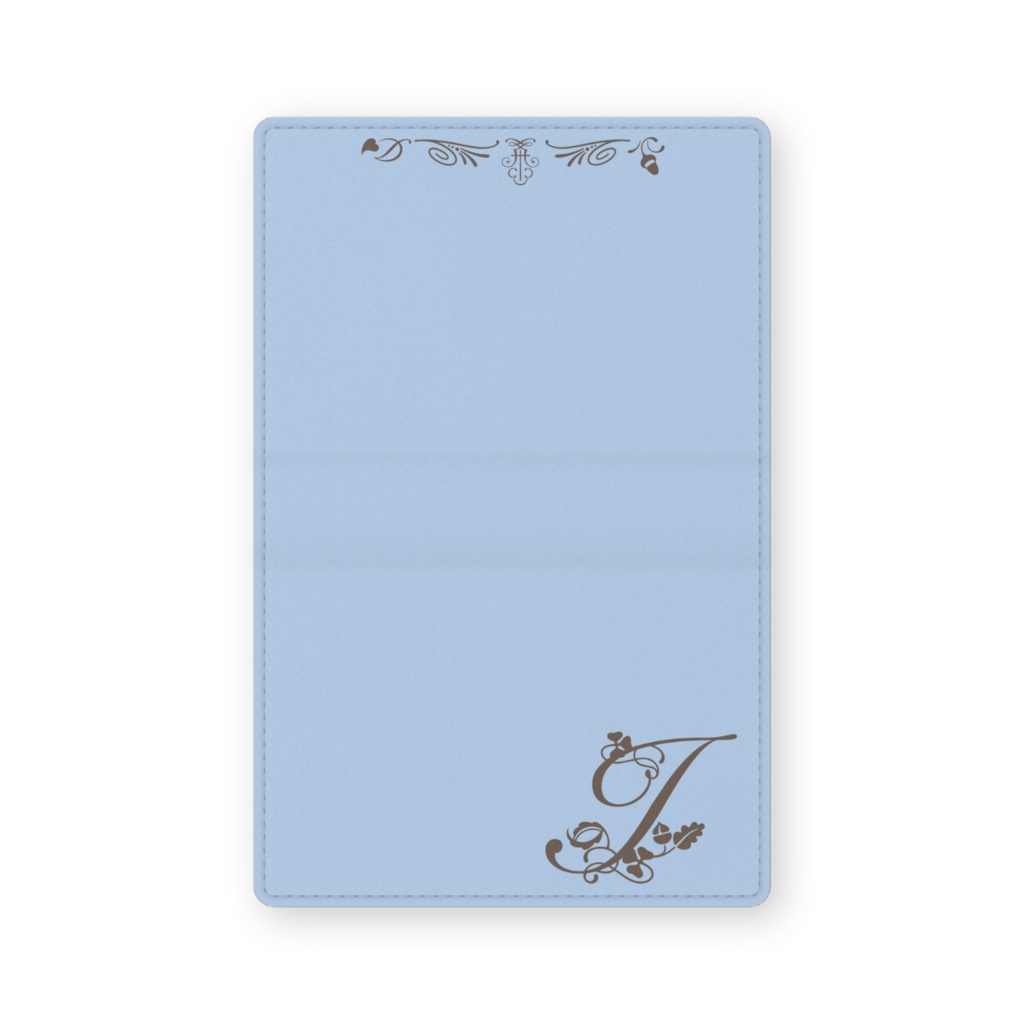 0162　アルファベット　イニシャル　I　ブルー　9　カードケース　名刺ケース