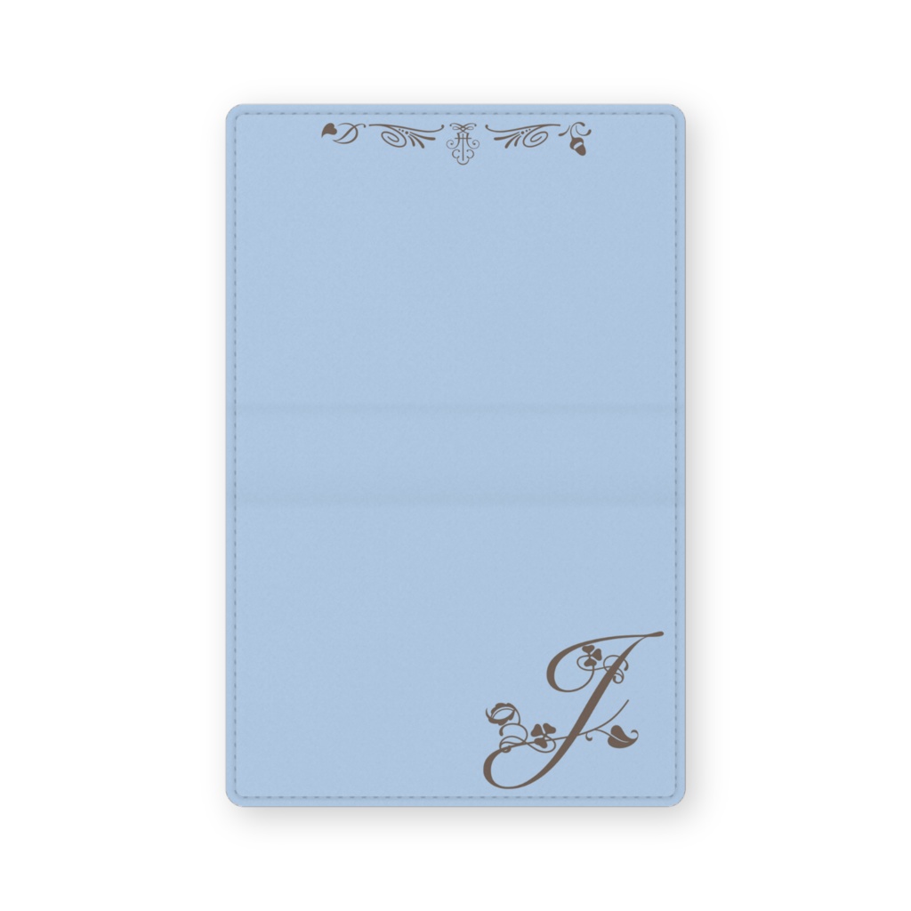 0163　アルファベット　イニシャル　J　ブルー　10　カードケース　名刺ケース