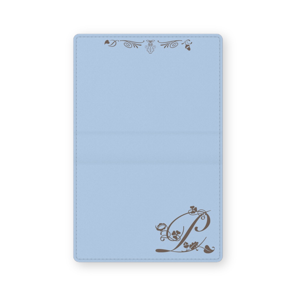 0169　アルファベット　イニシャル　P　ブルー　16　カードケース　名刺ケース