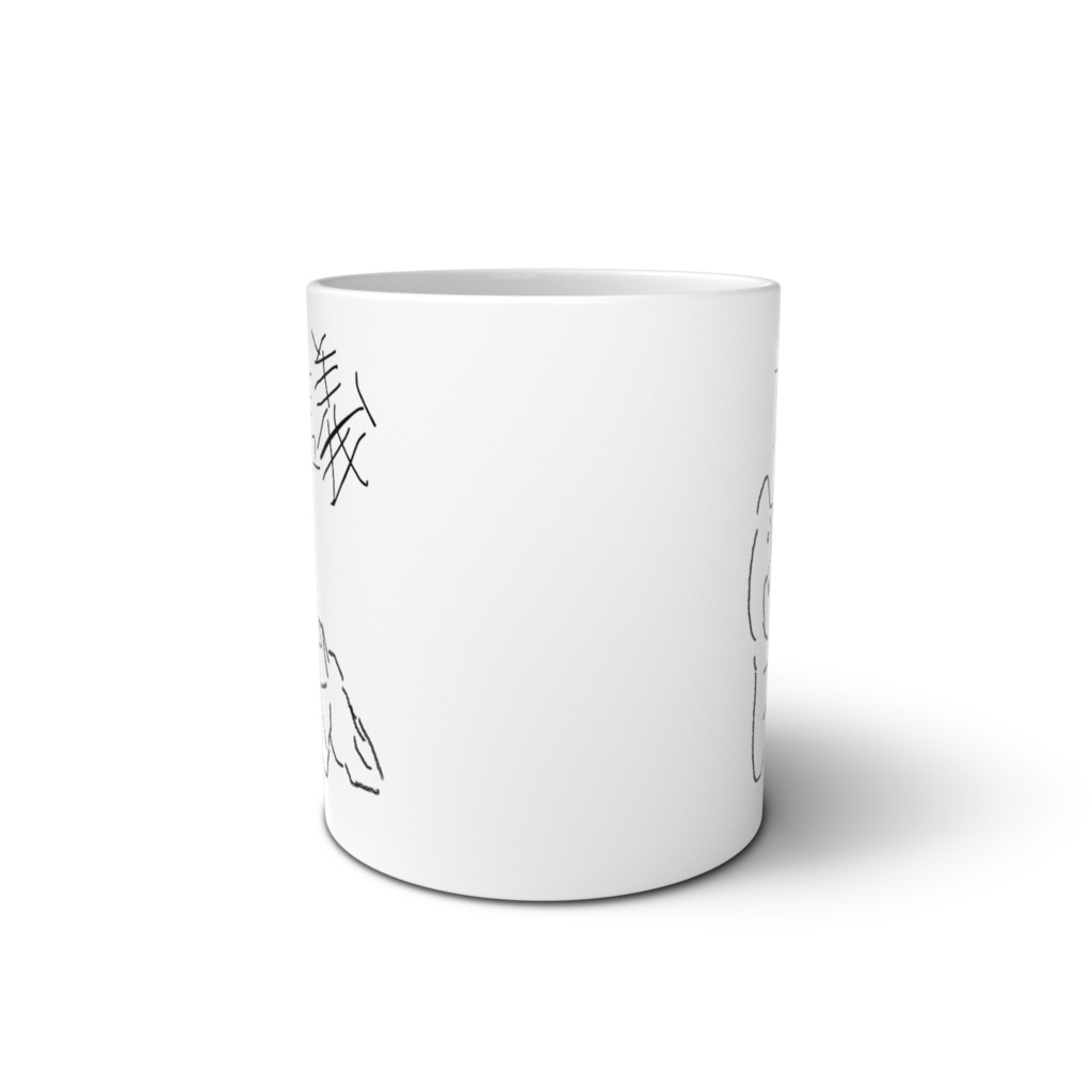 抗議するコーギーマグカップ