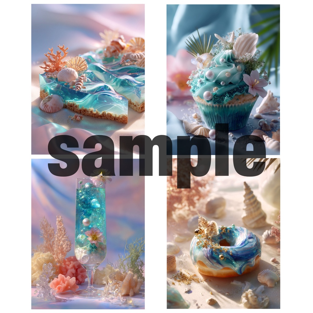 マーメイド・パティスリー〜人魚の夢菓子〜【デジタルポストカード4種セット】