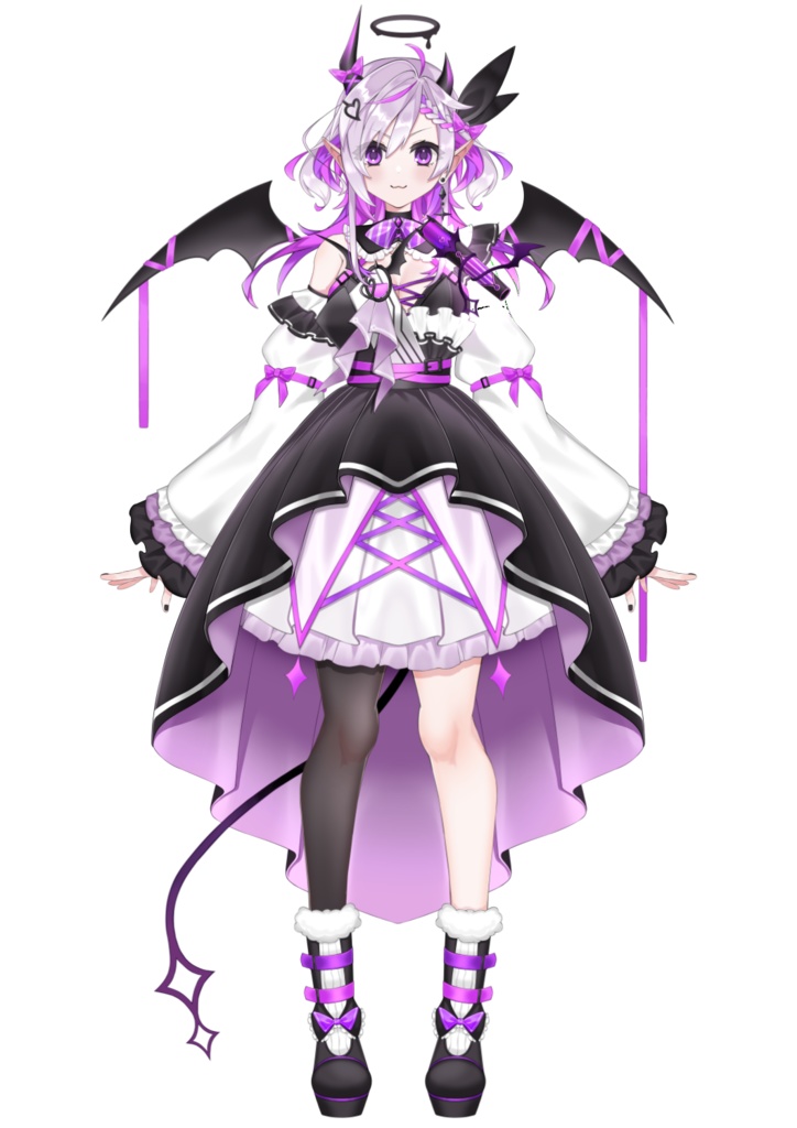 【Live2Dモデル】悪魔の女の子(VTS対応)【デフォルメイラスト付き】