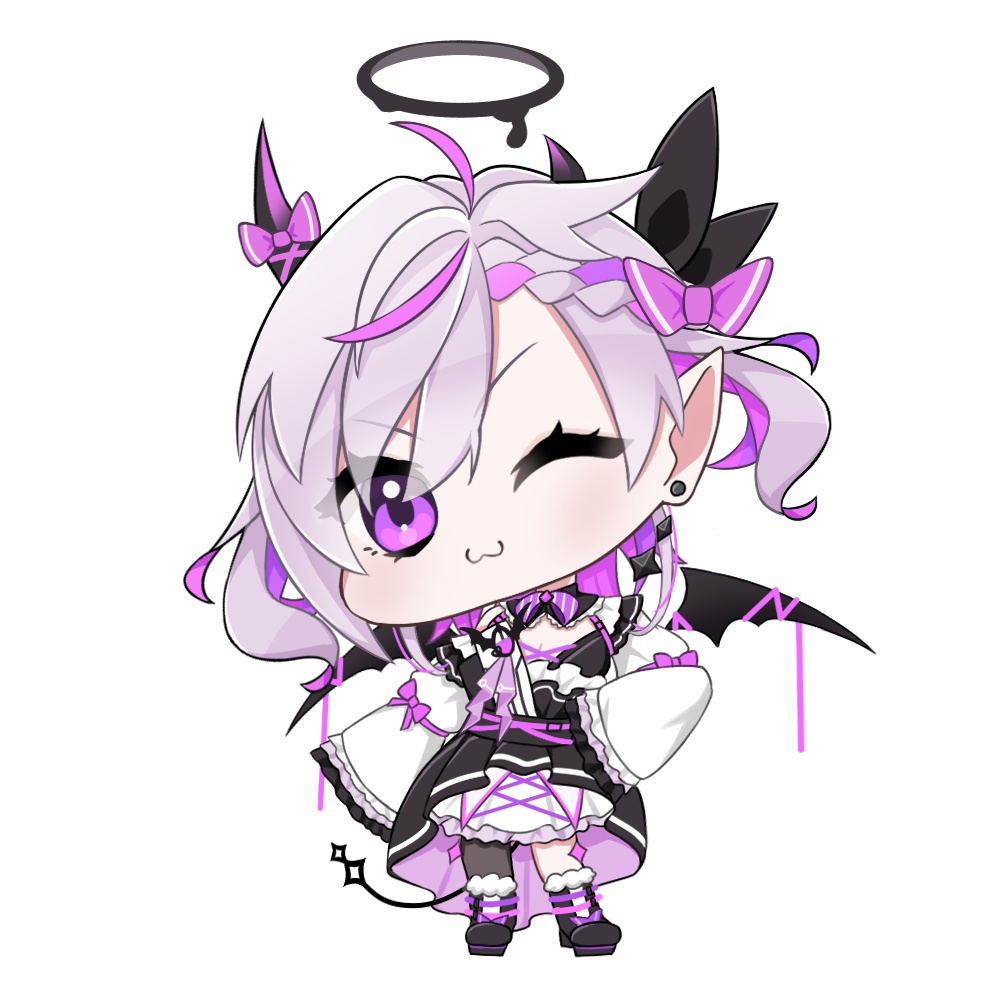 【Live2Dモデル】悪魔の女の子(VTS対応)【デフォルメイラスト付き】