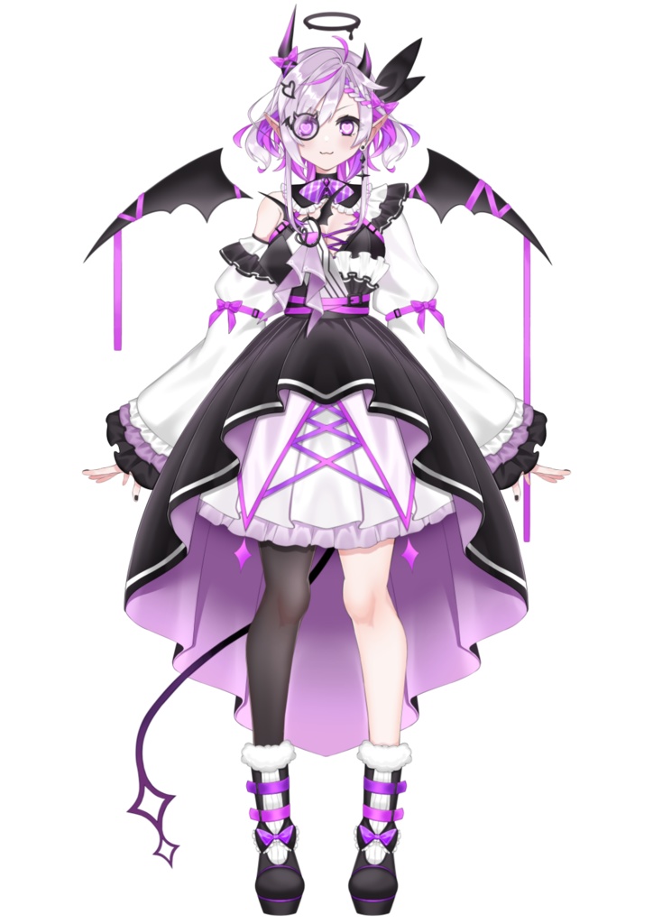 【Live2Dモデル】悪魔の女の子(VTS対応)【デフォルメイラスト付き】