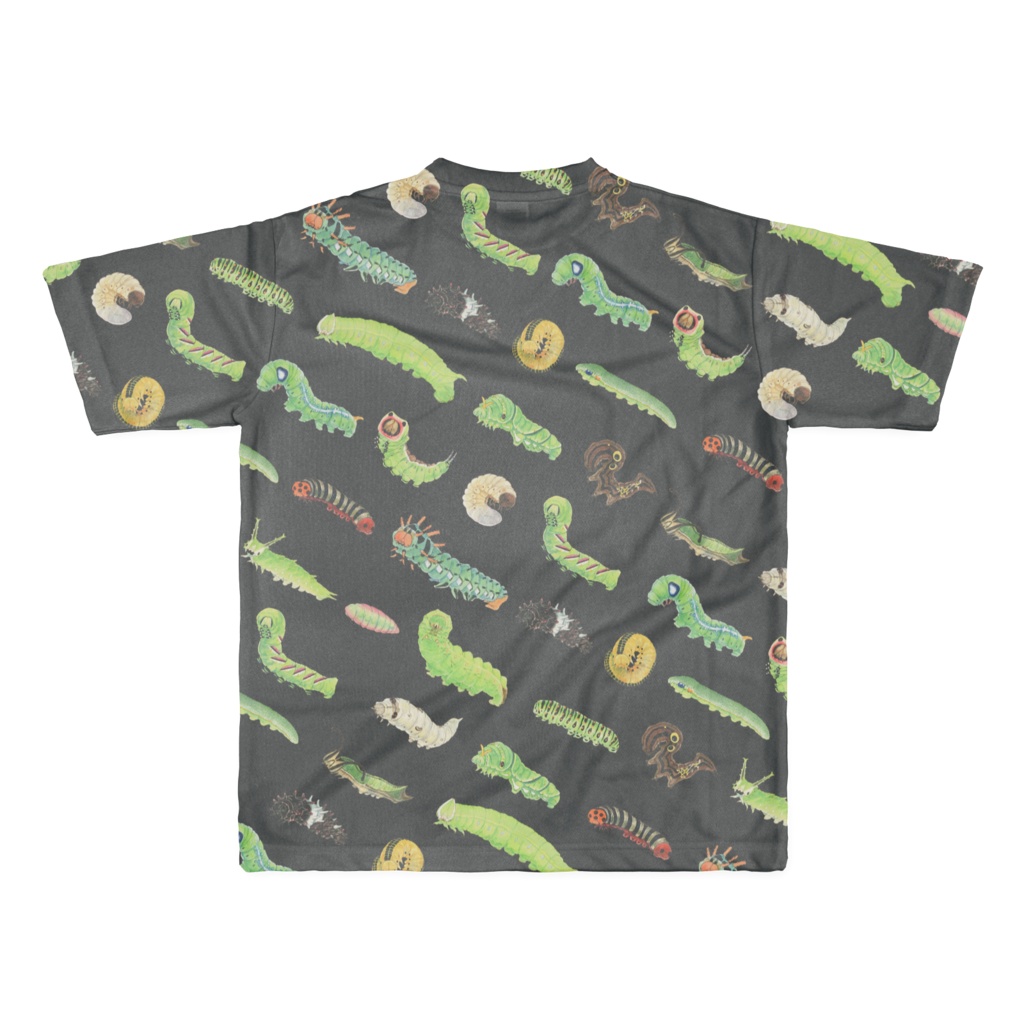 総柄メッシュTシャツ/ファクトリーから発送分(イモムシ大きい版)