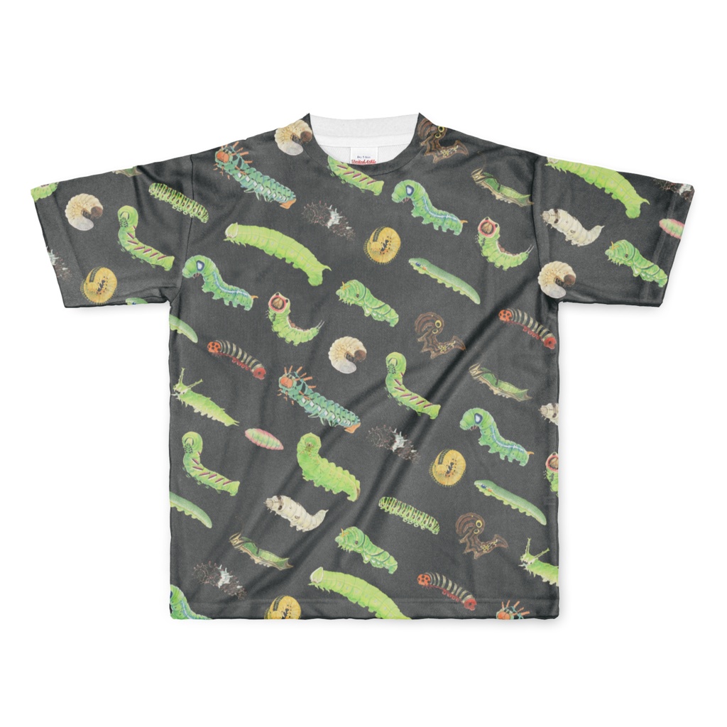 総柄メッシュTシャツ/ファクトリーから発送分(イモムシ大きい版)