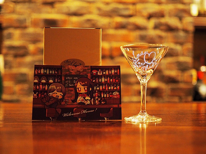 Bar Sekirei × Va-11 Hall-A ダブルネーム “キラ☆ミキ” サイン入りカクテルグラス