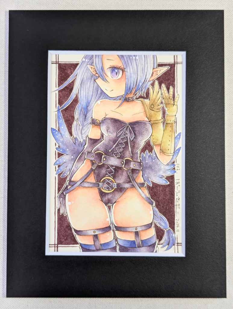 イラスト原画「ニーハイ天使娘」