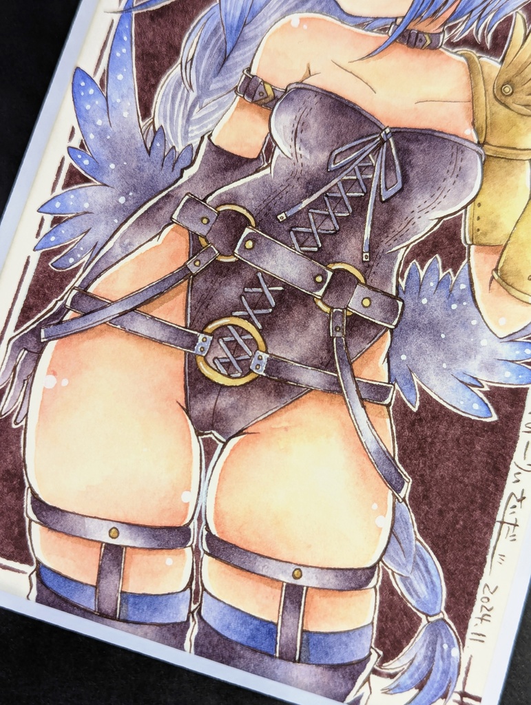 イラスト原画「ニーハイ天使娘」