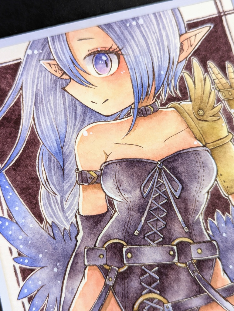 イラスト原画「ニーハイ天使娘」