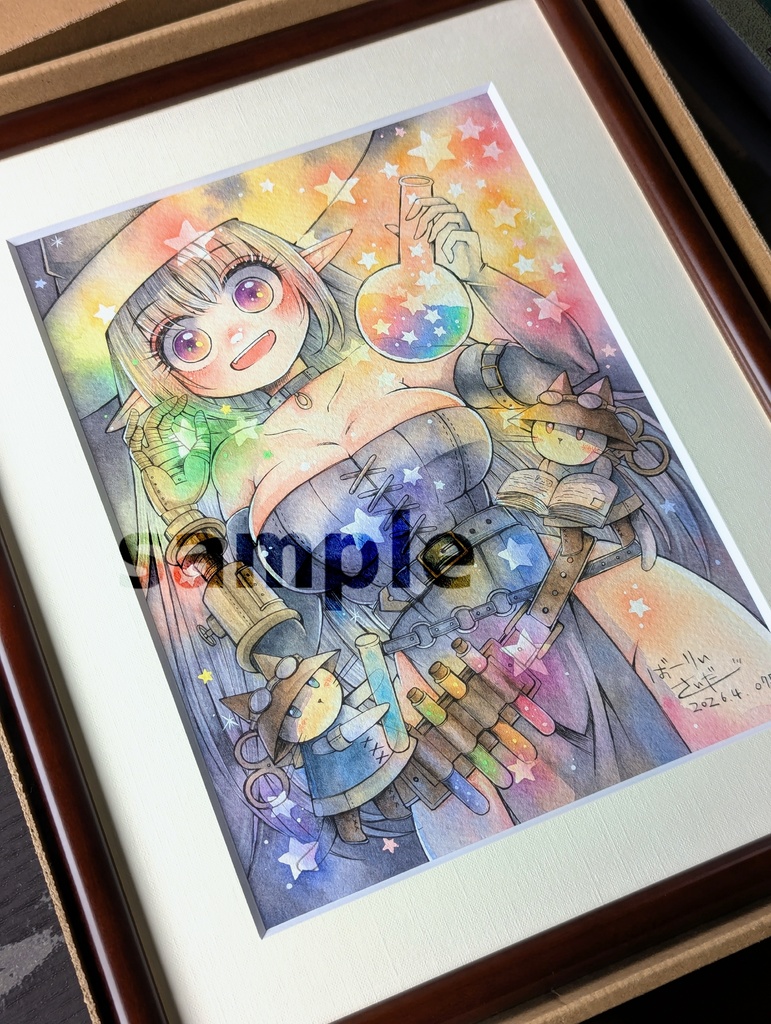 額装原画「星を生成する魔女」