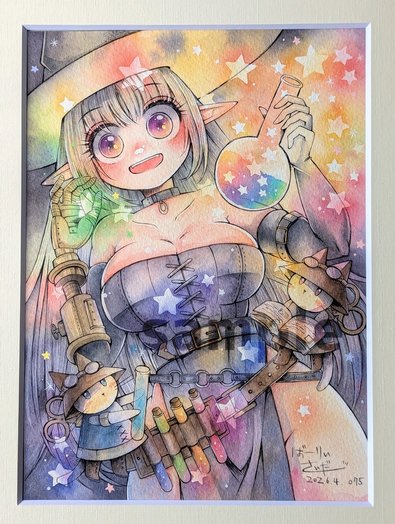 額装原画「星を生成する魔女」