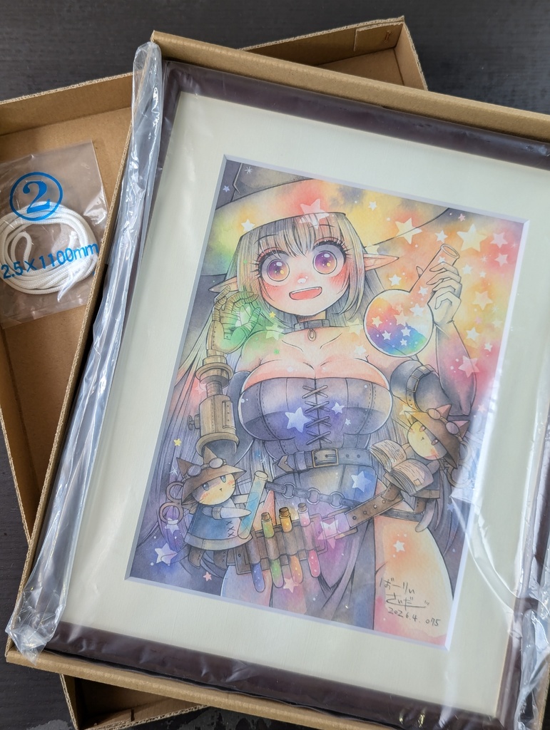 額装原画「星を生成する魔女」