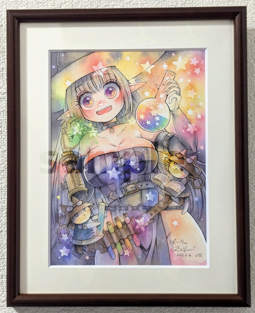 額装原画「星を生成する魔女」