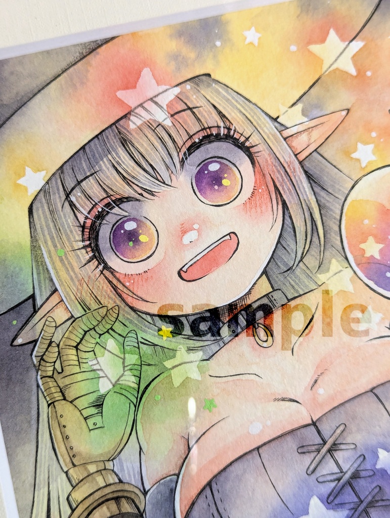 額装原画「星を生成する魔女」