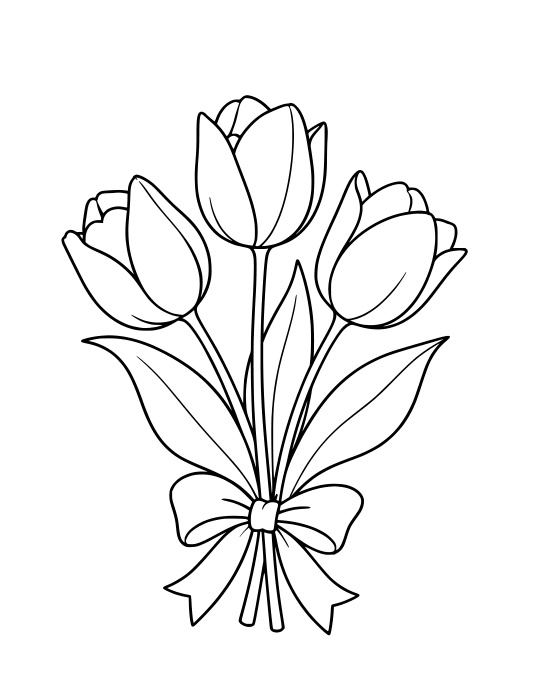 【A4 PDF・6柄】塗って贈る季節の花|大人のぬり絵
