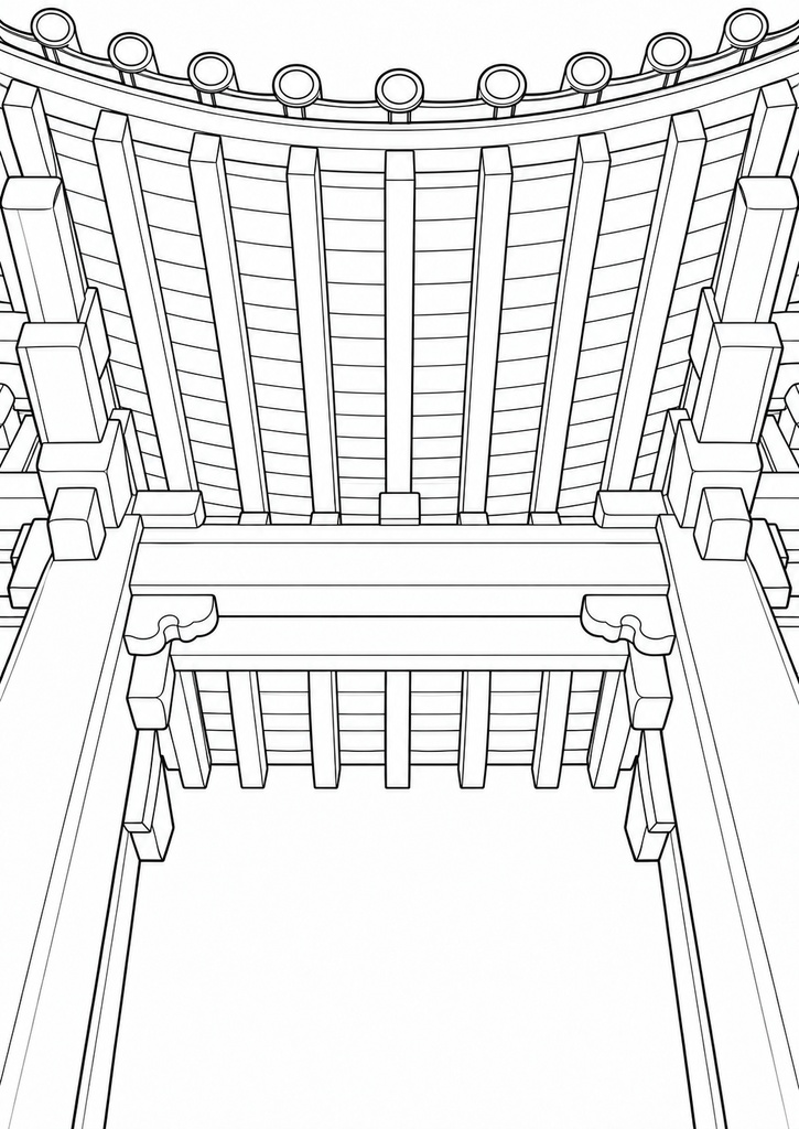 寺町の細部を楽しむ 大人のぬり絵4柄 A4 PDF