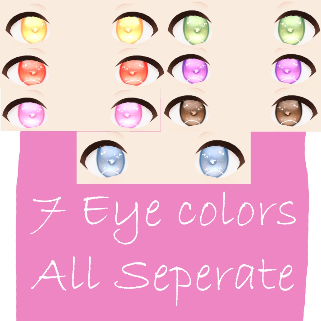 7 Vroid eye colors 