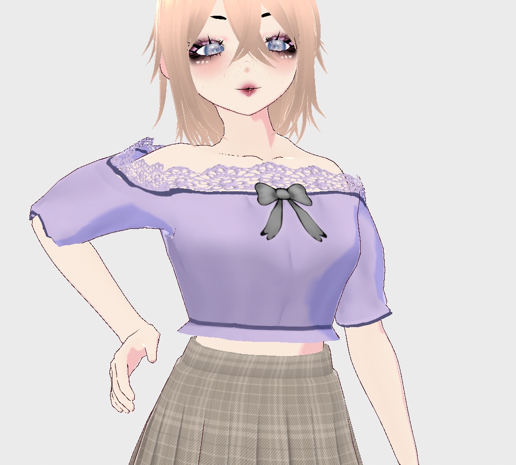 Lacey crop top Vroid