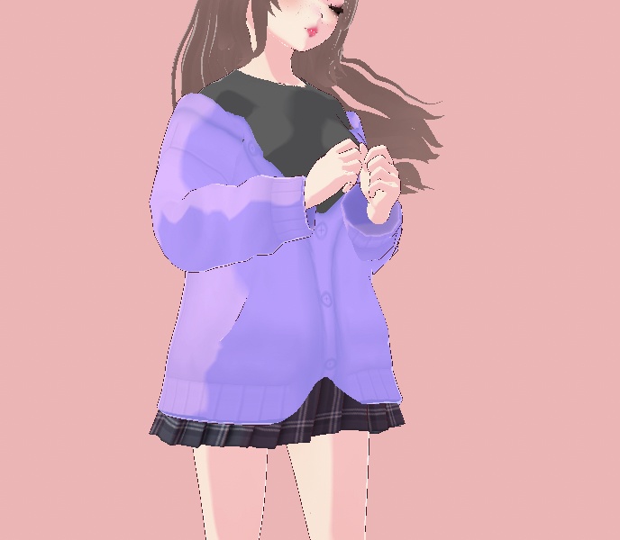 Cute Open Cardigan for VRoid Studio