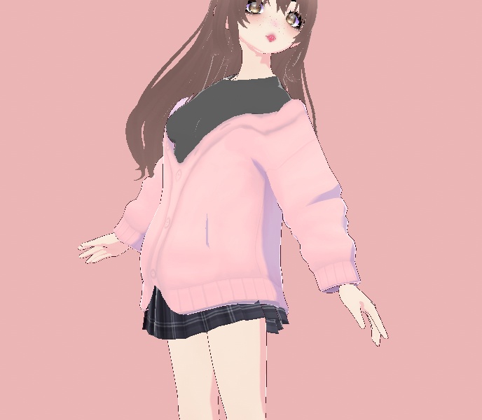 Cute Open Cardigan for VRoid Studio