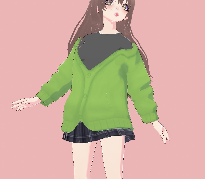 Cute Open Cardigan for VRoid Studio