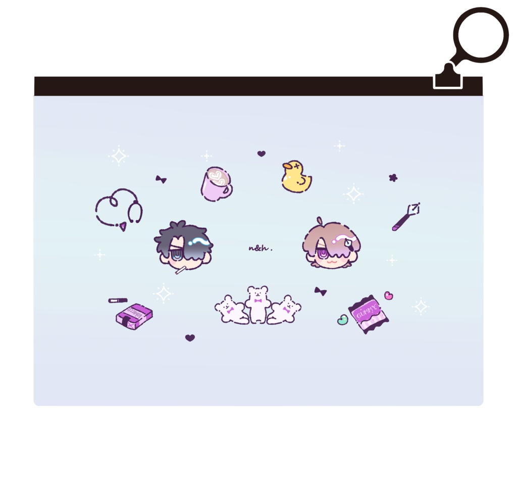 直治＆肇オーロラミニポーチ