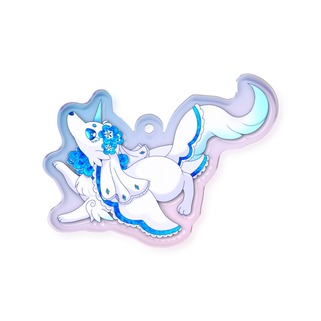 【アクキー】天空りり1周年記念 犬フォルム オーロラアクキー