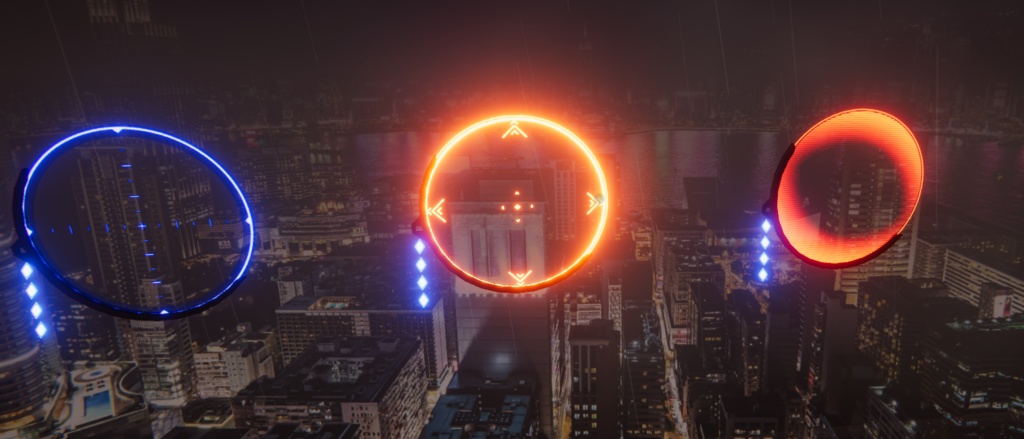 【改変作業に】ホログラムモノクル アニメーション付【VRC想定】