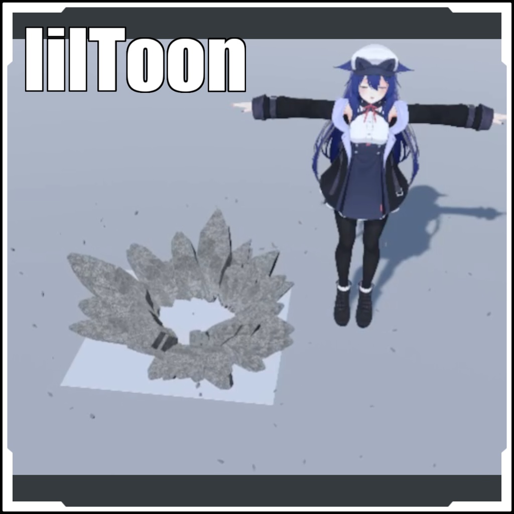 【VRCに簡単導入!】地面を砕く エフェクト【prefabセット付】