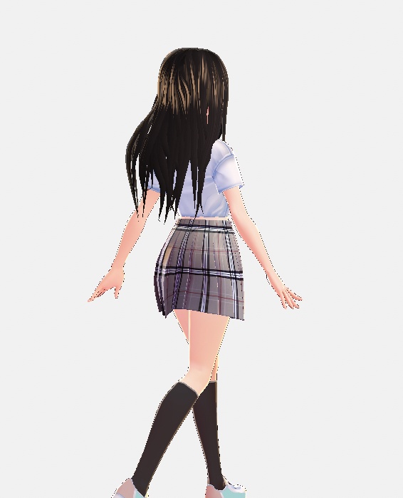 simple school girl skirt