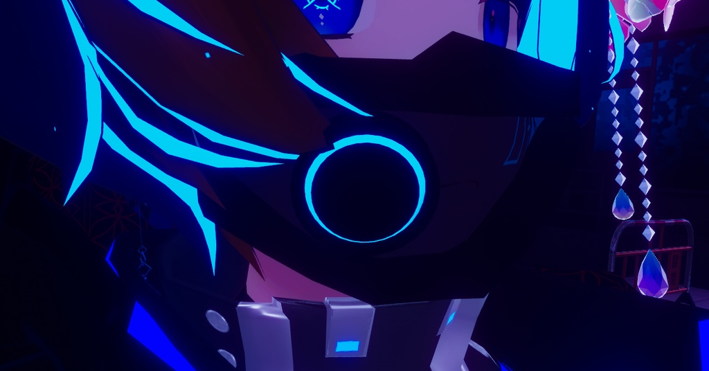 【無料】【VRChat向け】薄荷ちゃん向け　ゲーミングマスク