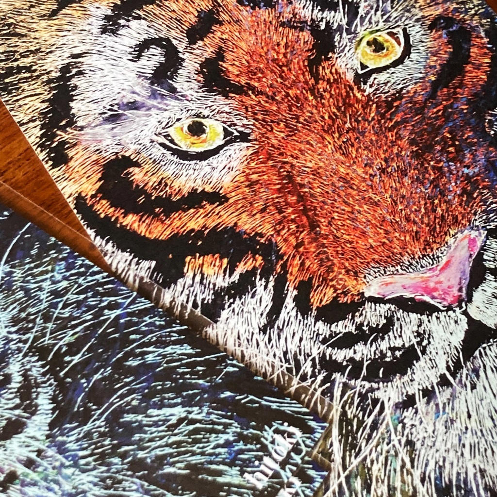 【わーい☆どうぶつの正面顔ポストカード】トラ