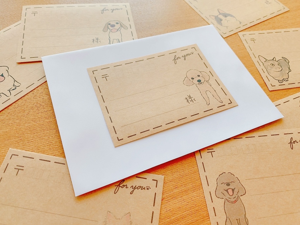 クラフト宛名シール