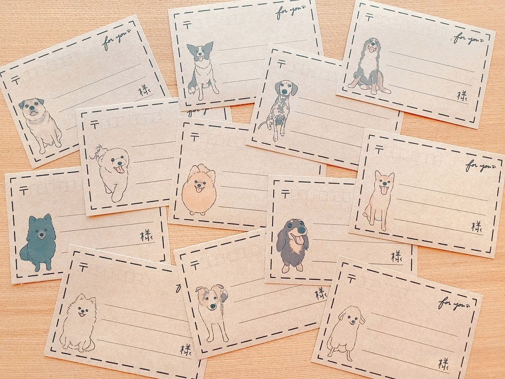 クラフト宛名シール