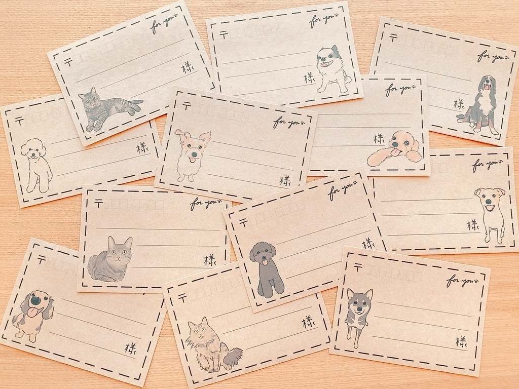 クラフト宛名シール