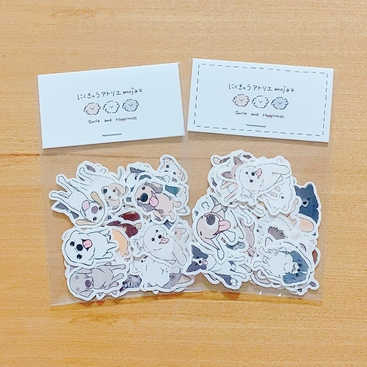 わんにゃんフレークシール