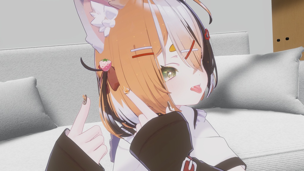 ふたごいちごヘアーアクセサリー