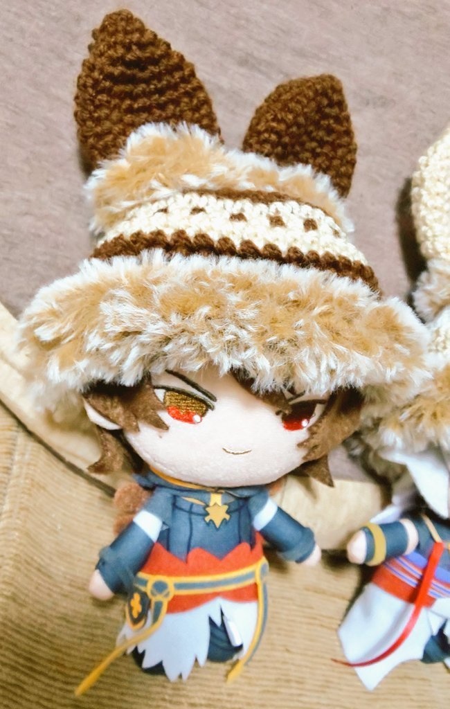 【送料込】ぬいサイズ(プライズ)の帽子シリーズ◆ふわふわうさぎ