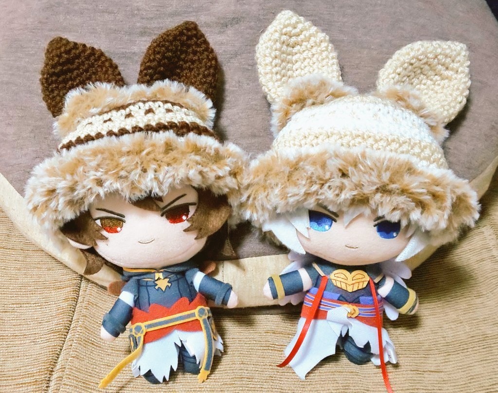 【送料込】ぬいサイズ(プライズ)の帽子シリーズ◆ふわふわうさぎ