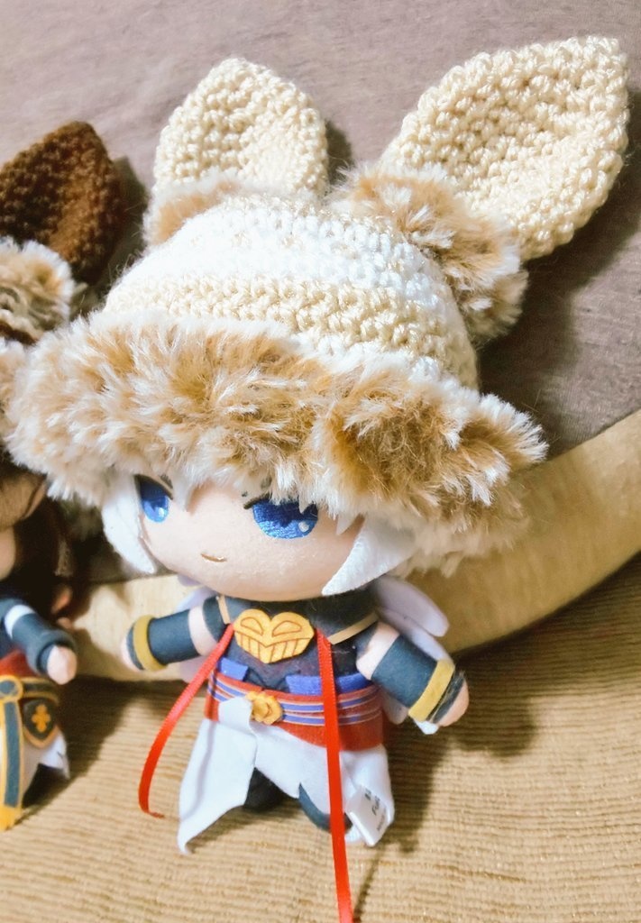 【送料込】ぬいサイズ(プライズ)の帽子シリーズ◆ふわふわうさぎ