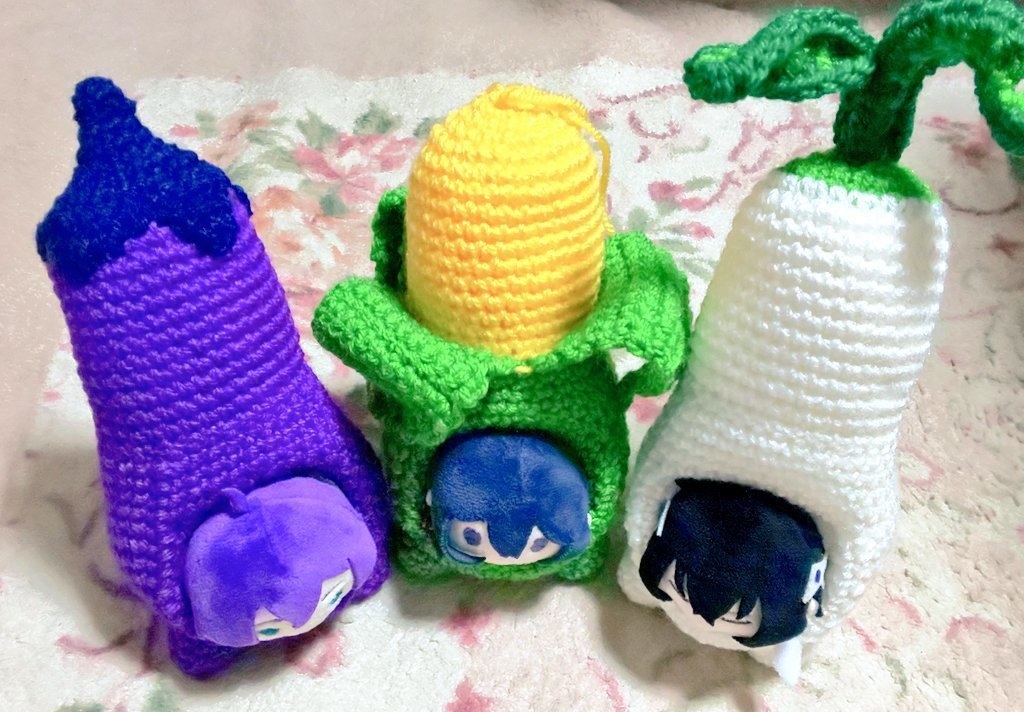 【送料込】もちマスのサイズ編み着ぐるみ◆立体大根シリーズ