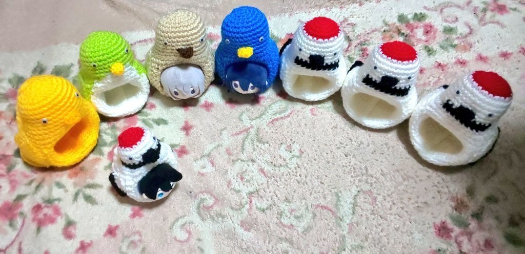 【送料込】もちマスのサイズ編み着ぐるみ◆鳥シリーズ