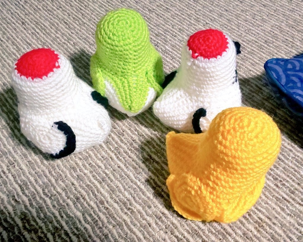 【送料込】もちマスのサイズ編み着ぐるみ◆鳥シリーズ