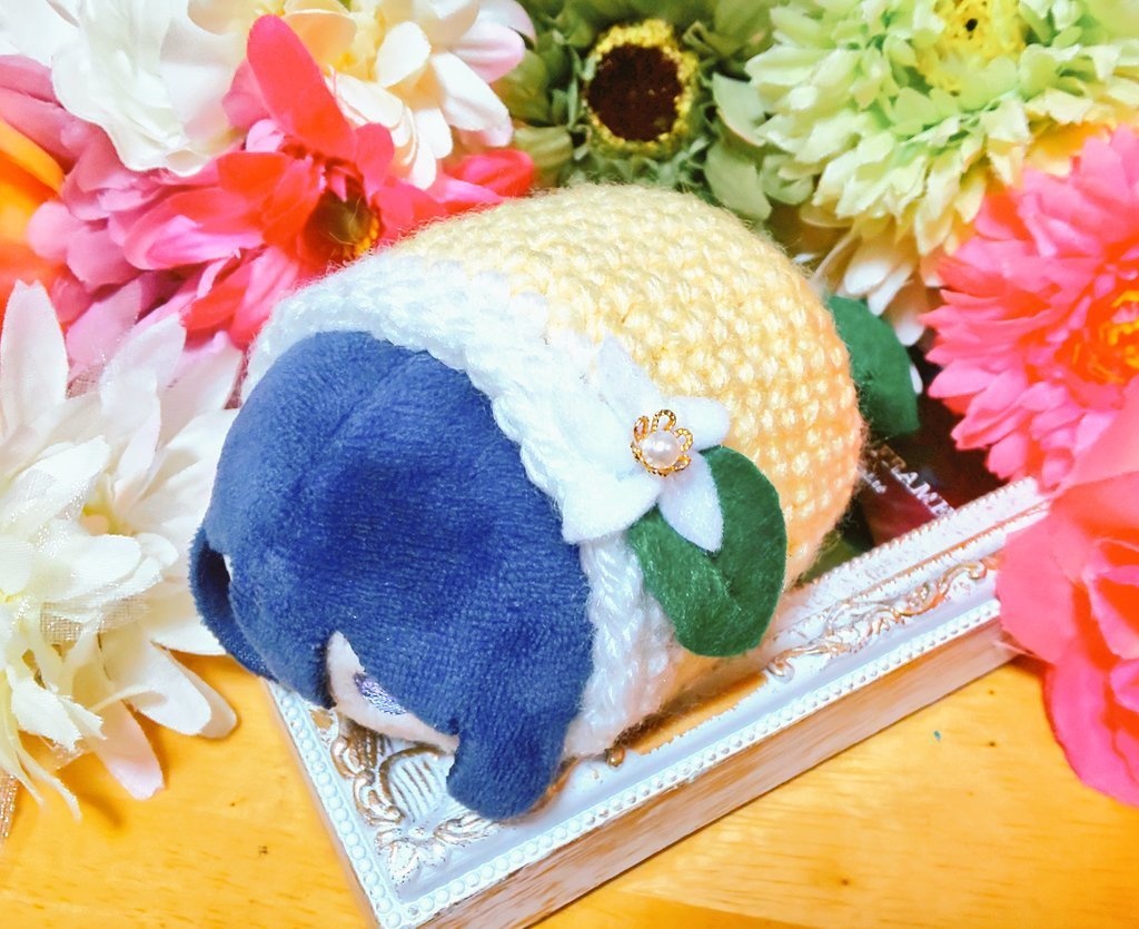 【送料込】もちマスサイズの編み着ぐるみ◆檸檬